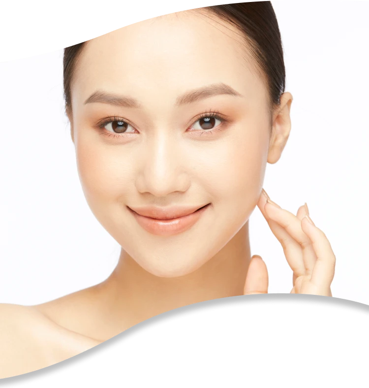 輝く肌の女性のイメージ