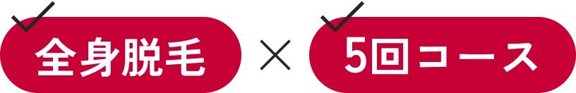 全身脱毛5回コース