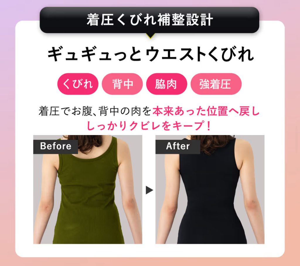 着圧くびれ補整設計