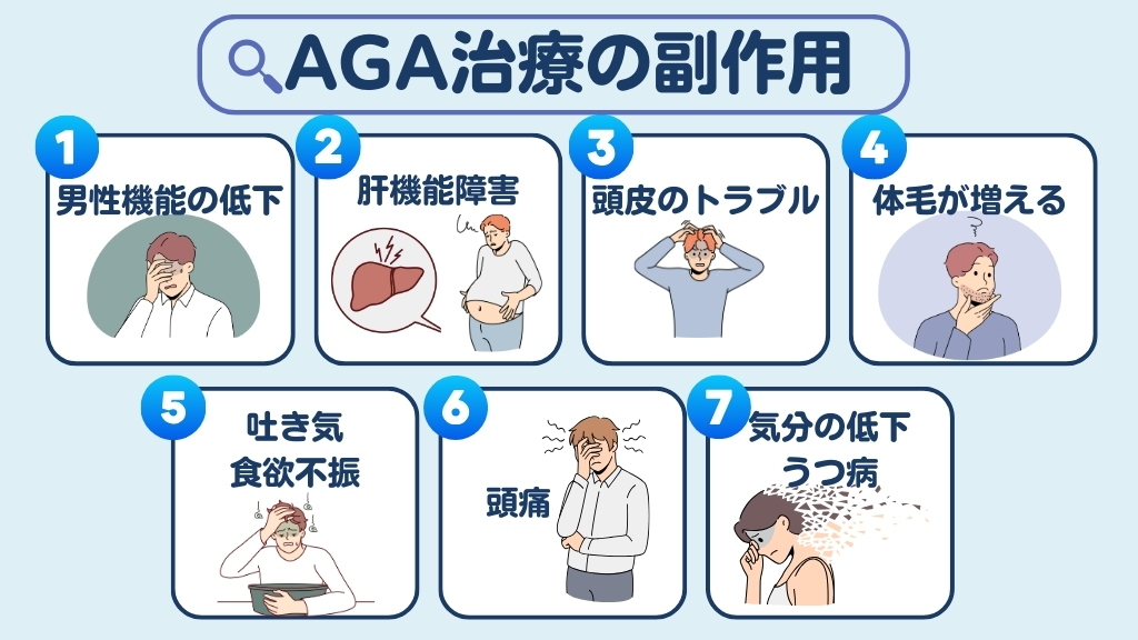 AGA治療の代表的な7つの副作用